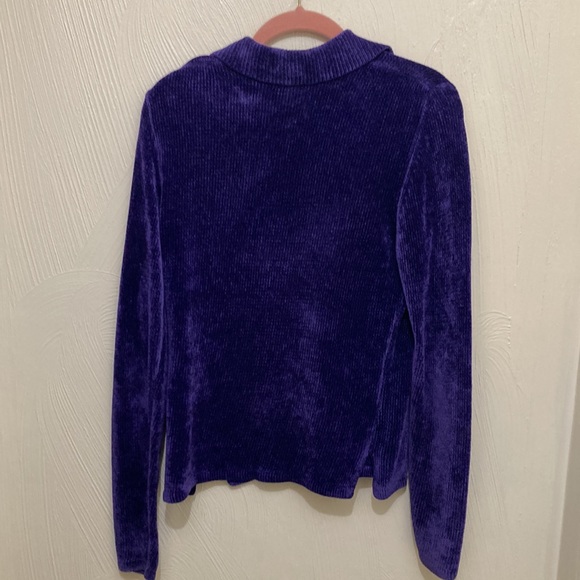 Purple Rafaella collared pullover sweater small - Picture 2 of 6